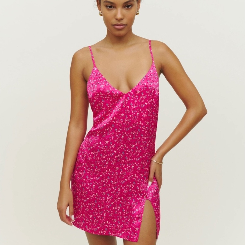 Reformation Ballard Silk Dress - M
